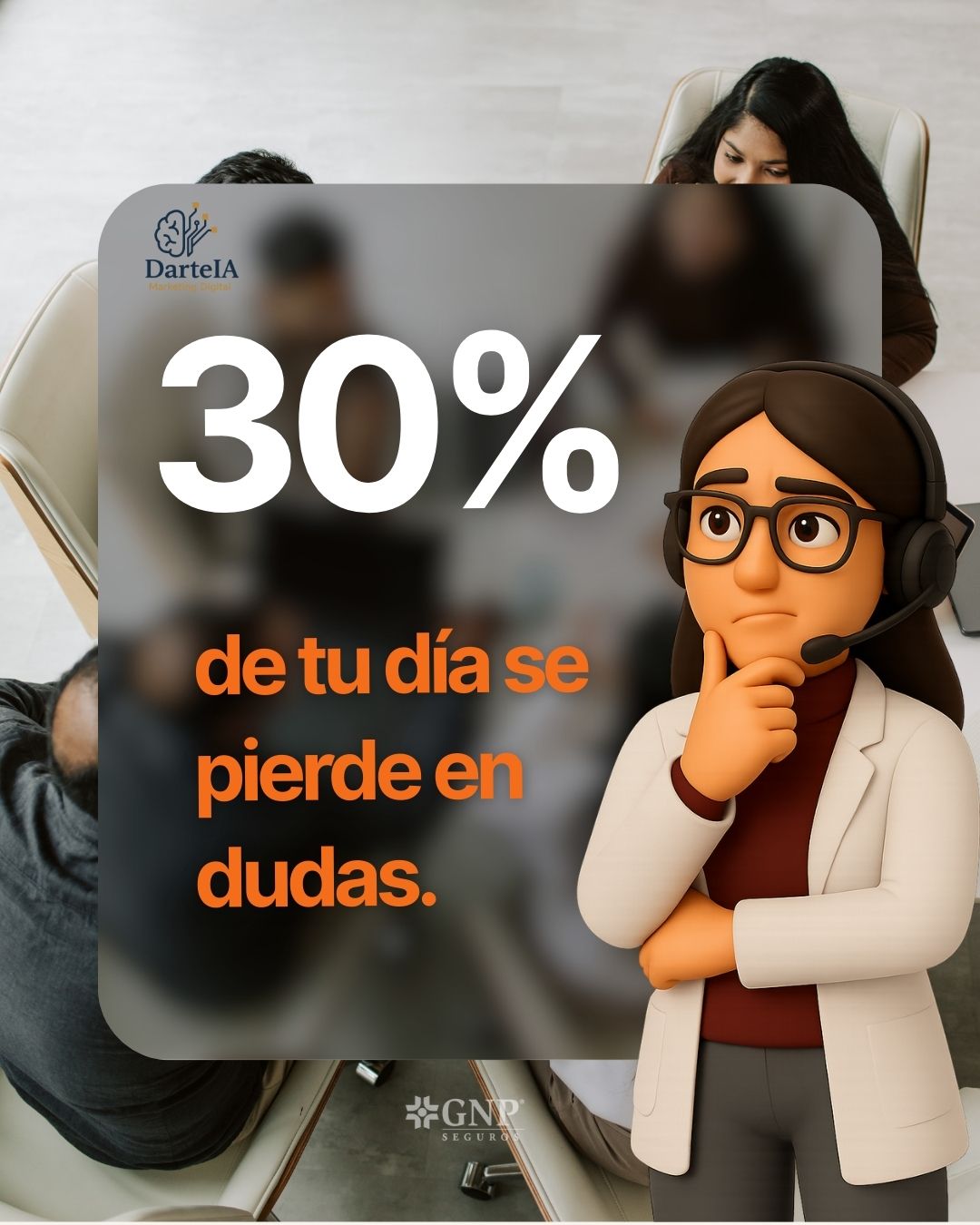 30% de tu día se pierde en dudas.